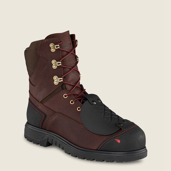 Red Wing Safety Bot Erkek - Brnr Xp - 8-Inch Waterproof Toe Metguard - Kahverengi/Siyah - 89ODHTPKB